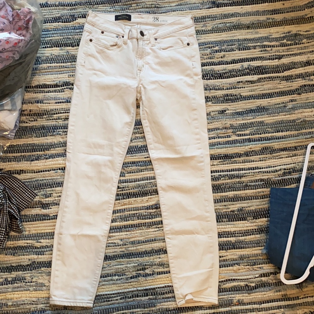 White toothpick jeans j.crew